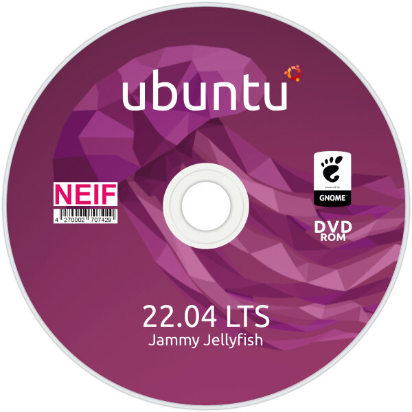 Linux Ubuntu 22.04 "Jammy Jellyfish" LTS  auf USB-Stick