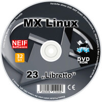 MX Linux 23 "Libretto" 32 bit auf DVD